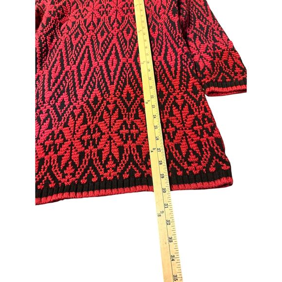 Vintage Delia Mckain Nordic Cotton Turtleneck Sweater Size M Padded Shoulders - Picture 5 of 7